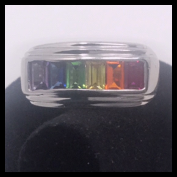 Badavici Jewelry - Rainbow Topaz Ring Set In Solid Sterling Silver